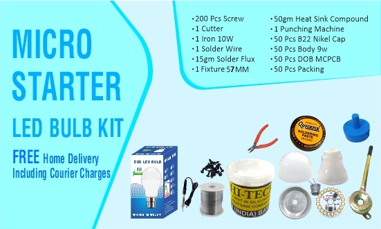 Micro LED Bulb Starter Kit, For Industrial, Packaging Type: Box at Rs  1999/set in New Delhi